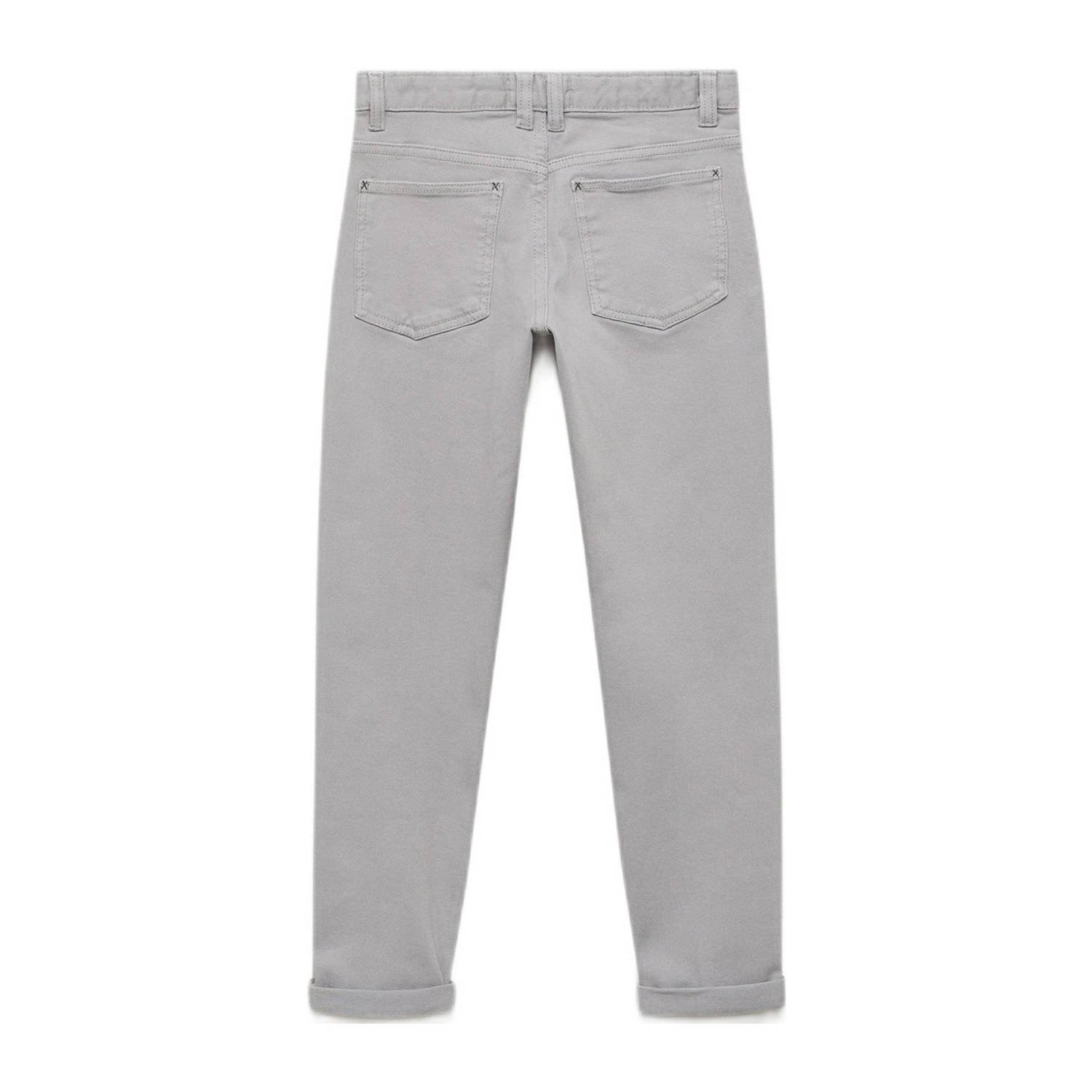 Mango Kids regular casual broek grijs
