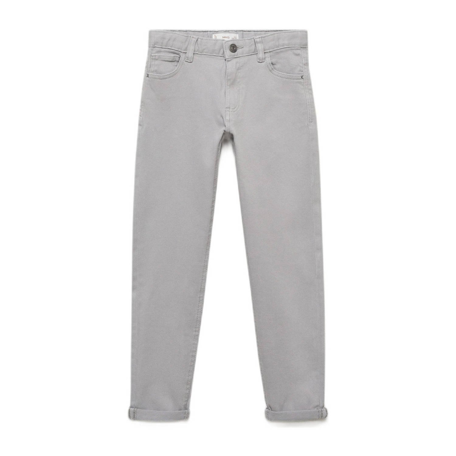 Mango Kids regular casual broek grijs