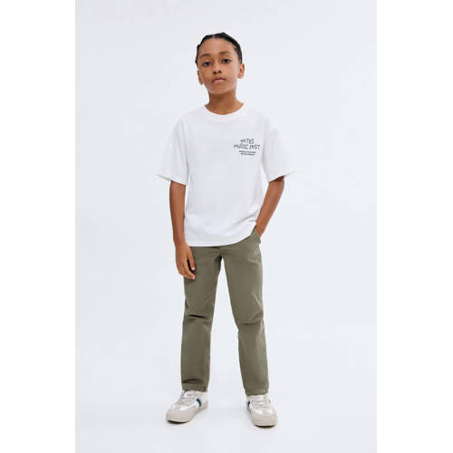 Mango Kids regular casual broek kaki afbeelding