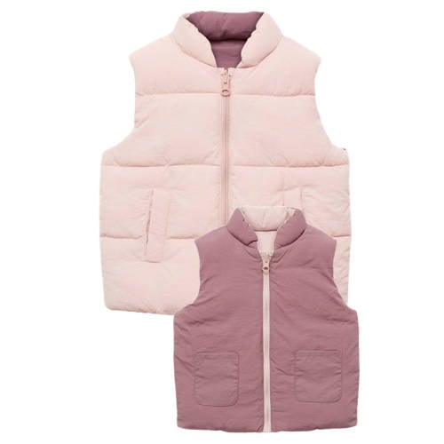 Mango Kids reversible bodywarmer oudroze afbeelding