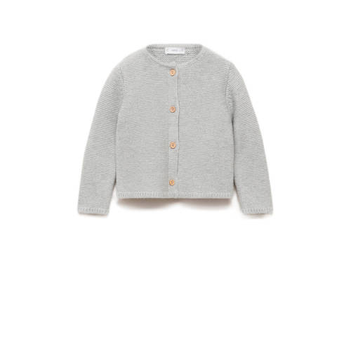 Mango Kids vest grijs fijn gebreid afbeelding