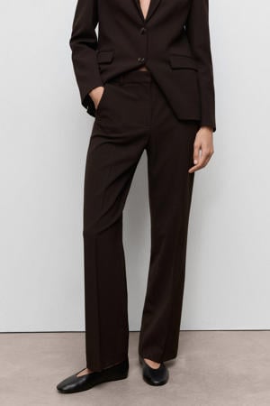 flared regular waist pantalon bruin