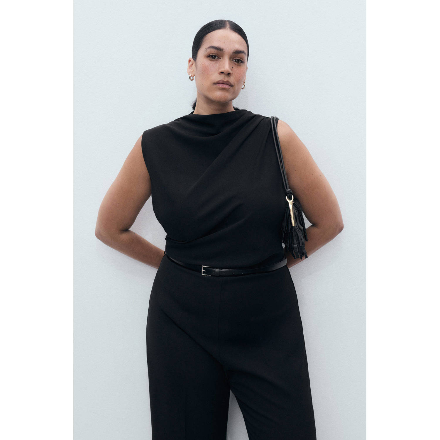 Mango jumpsuit zwart