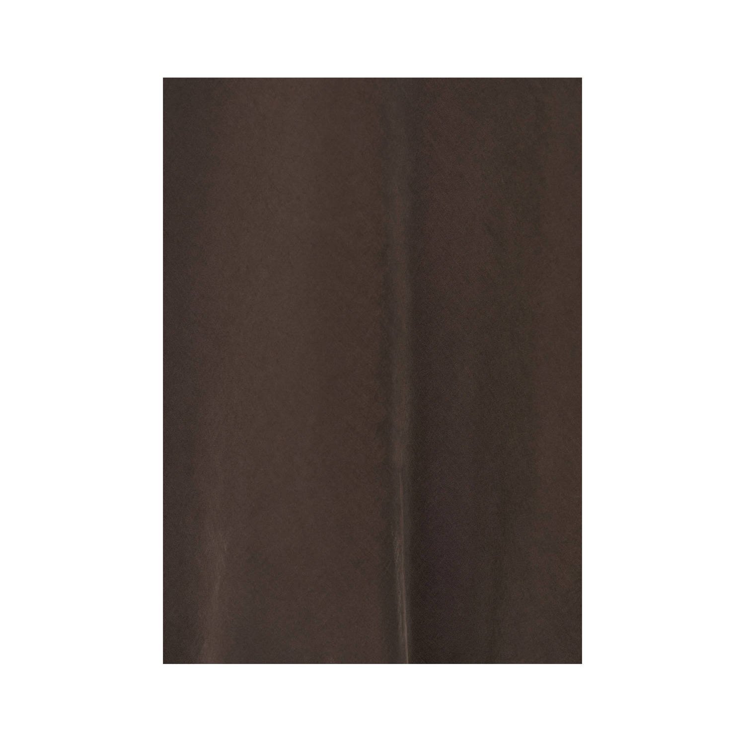 Mango midi jurk donkerbruin