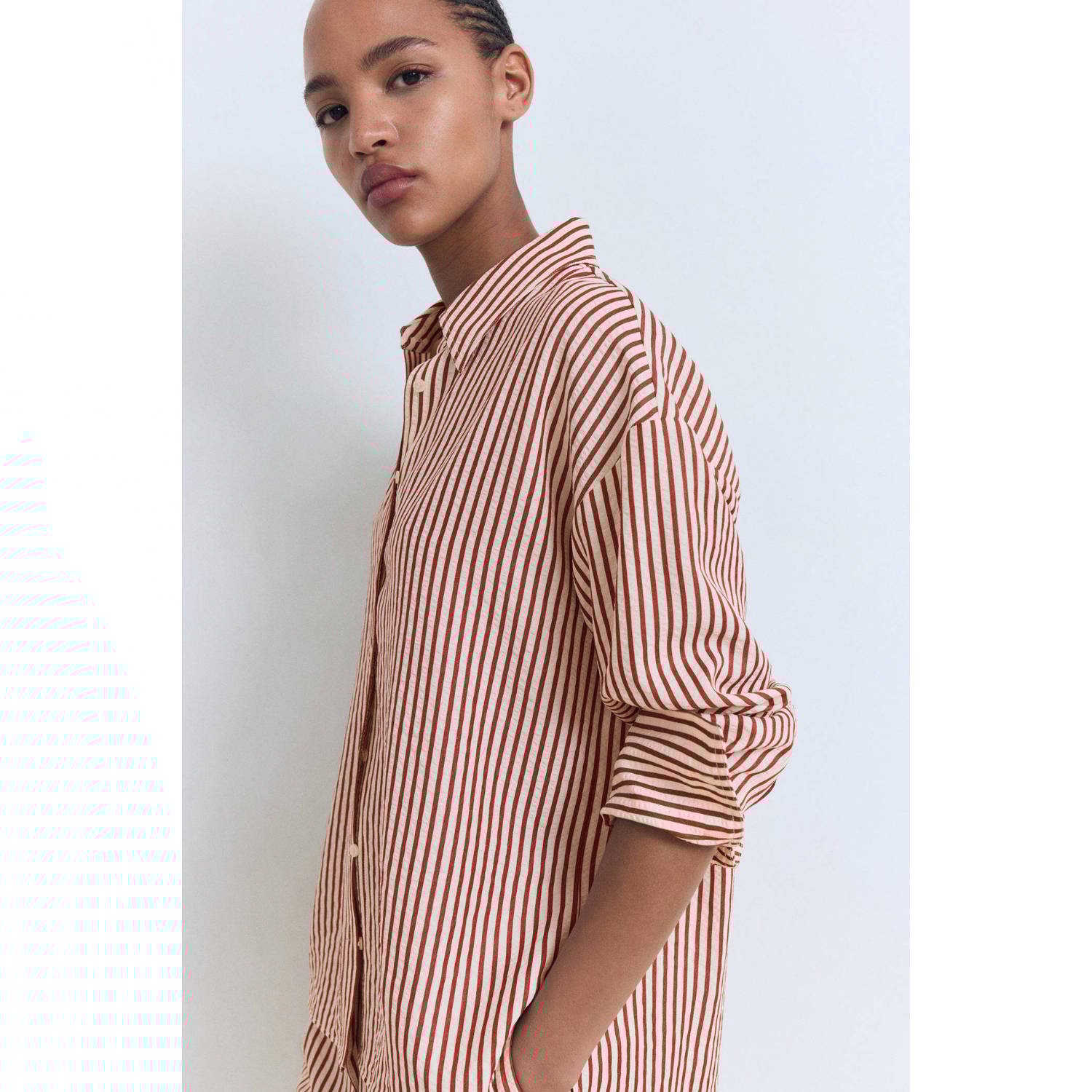 Mango blouse oranje