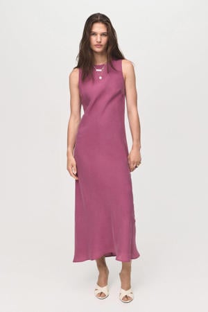 midi jurk roze