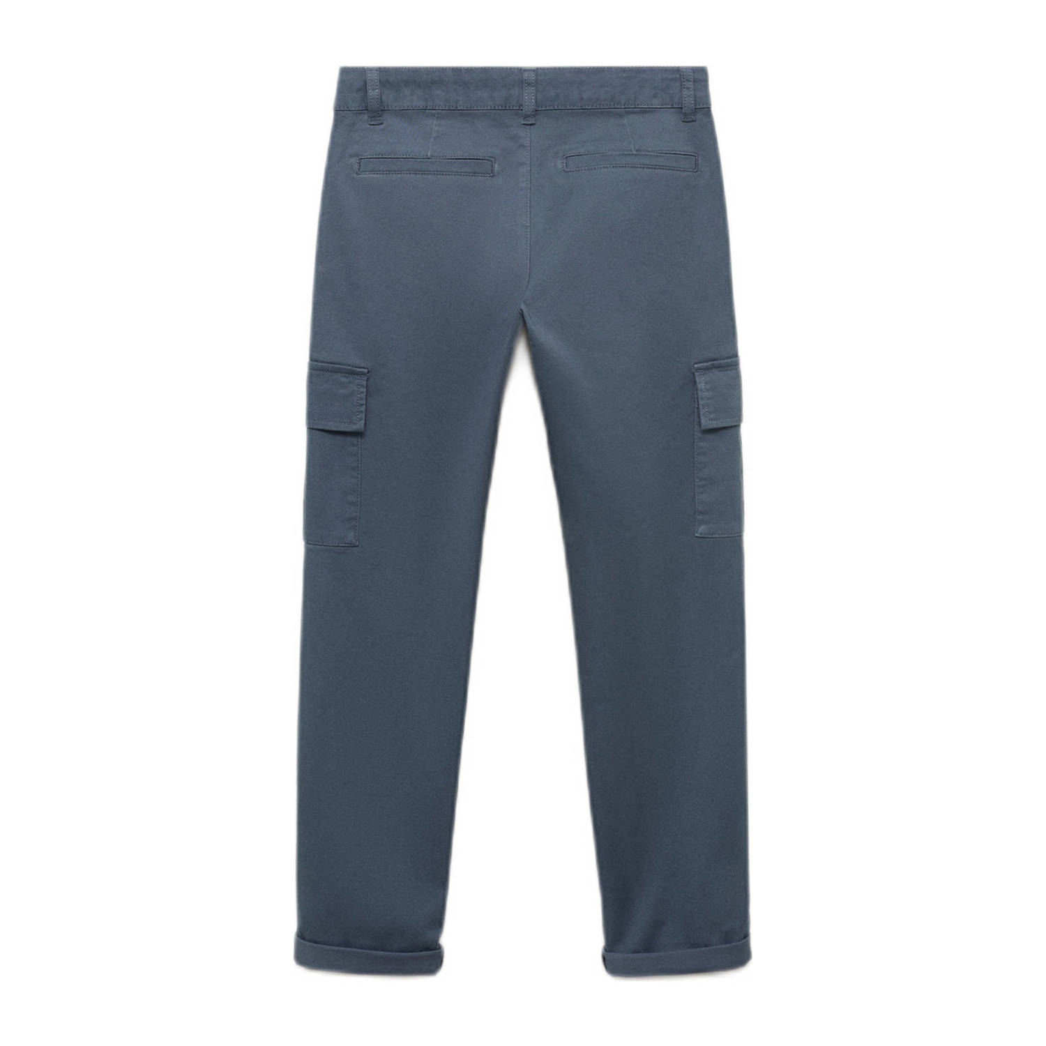 Mango Kids regular cargo broek blauw