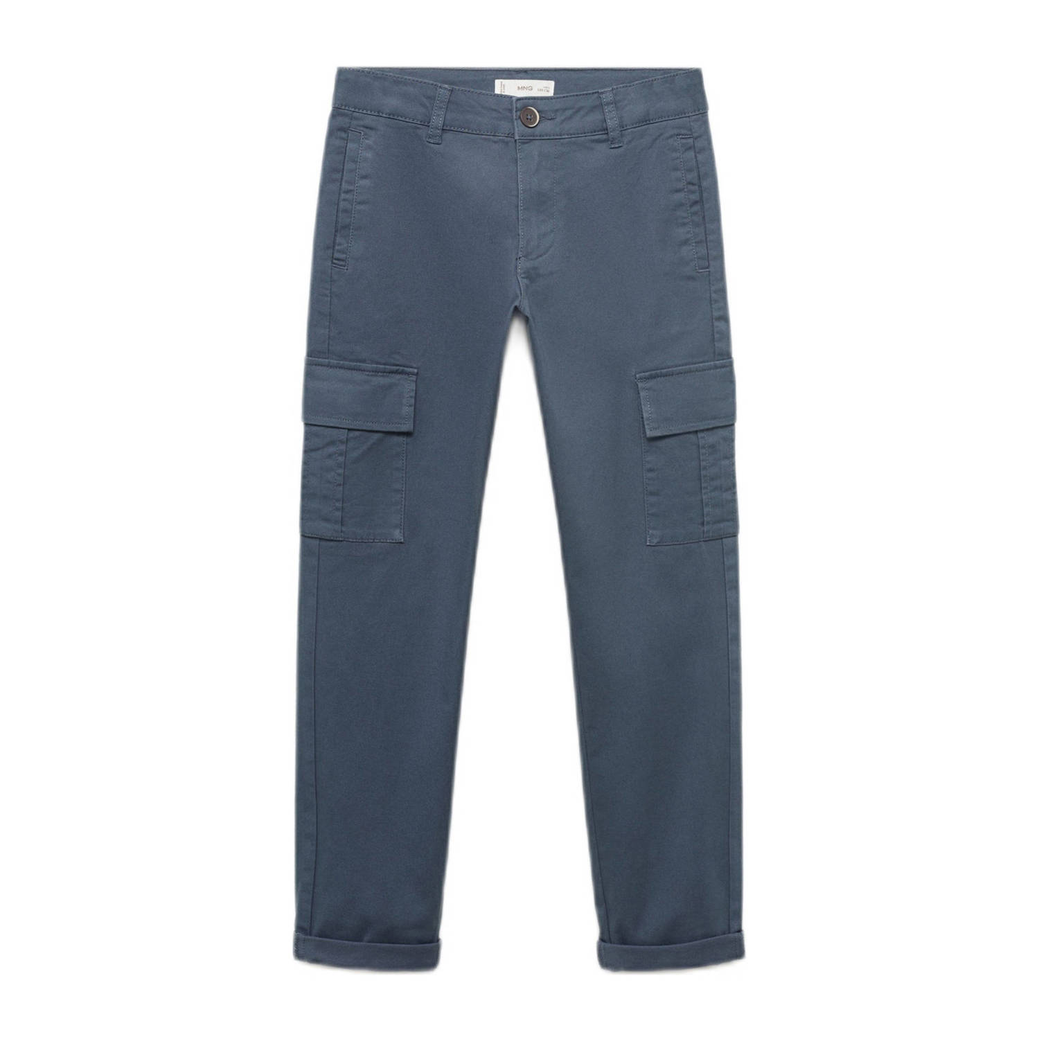 Mango Kids regular cargo broek blauw