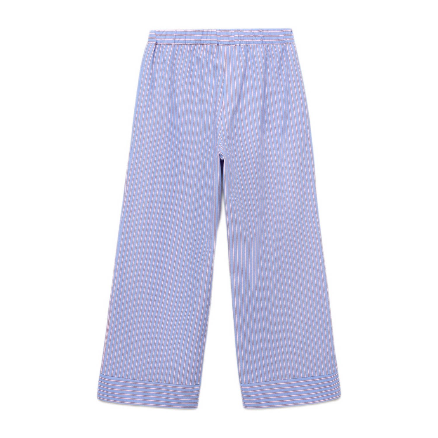 Mango Kids wide leg casual broek blauw