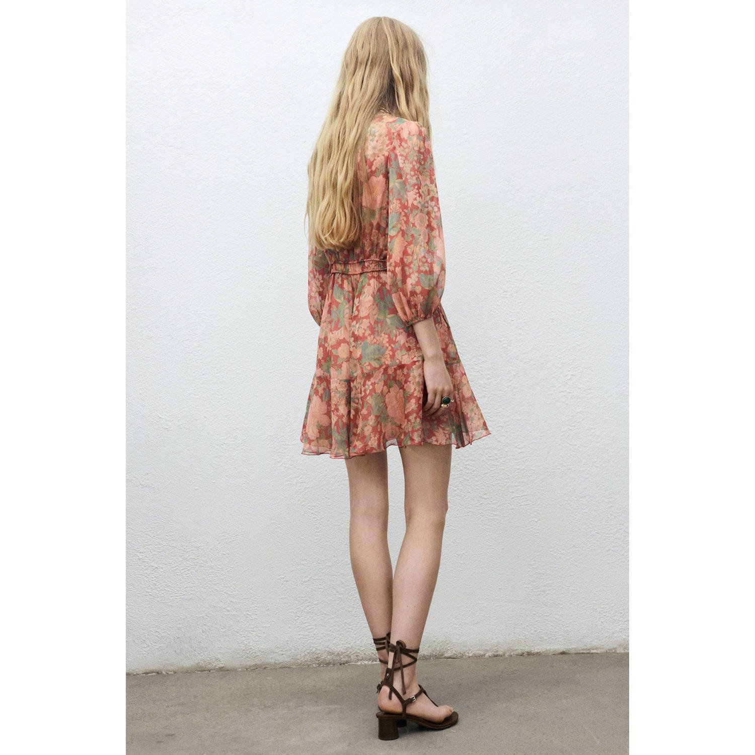 Mango midi jurk multi