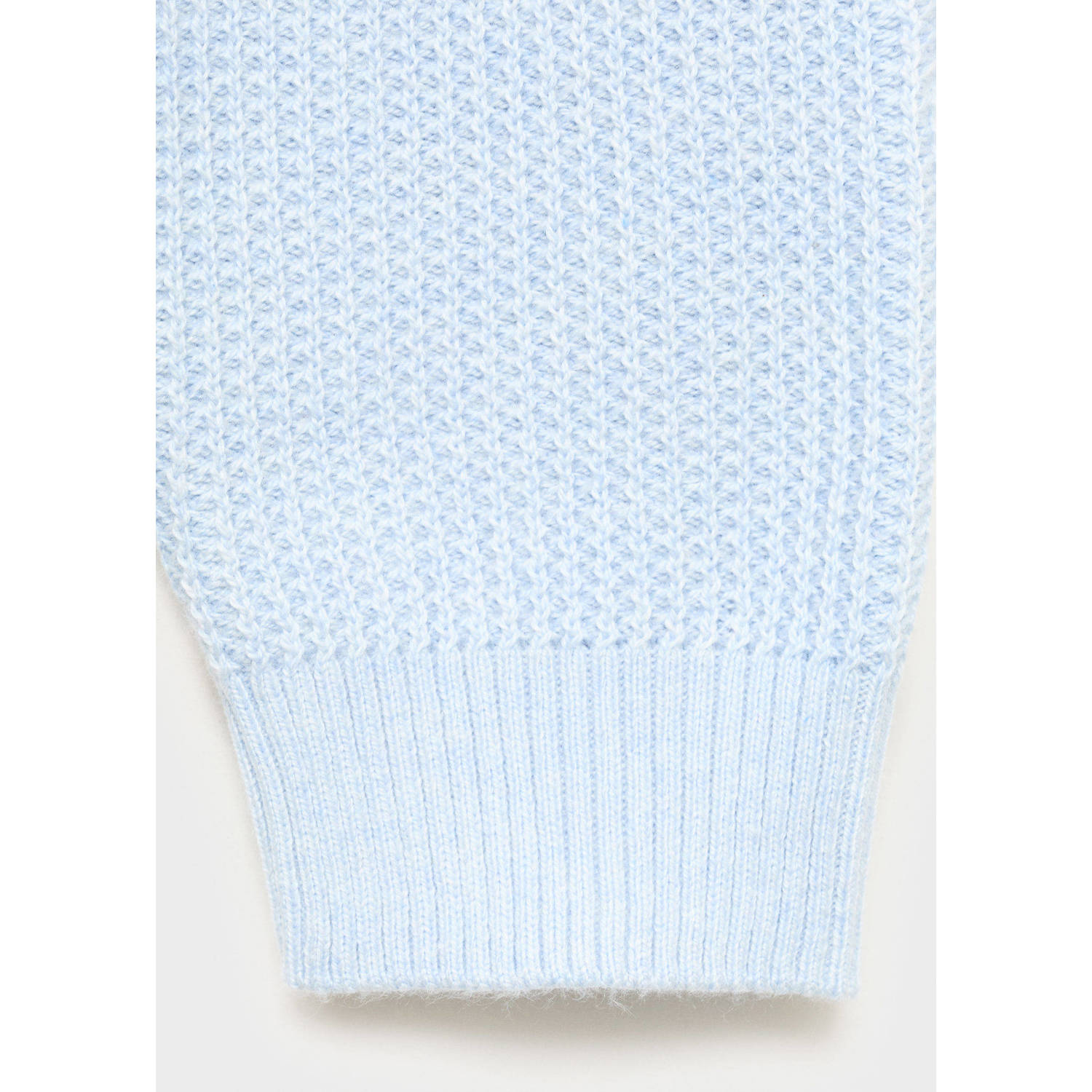 Mango Kids trui lichtblauw grof gebreid