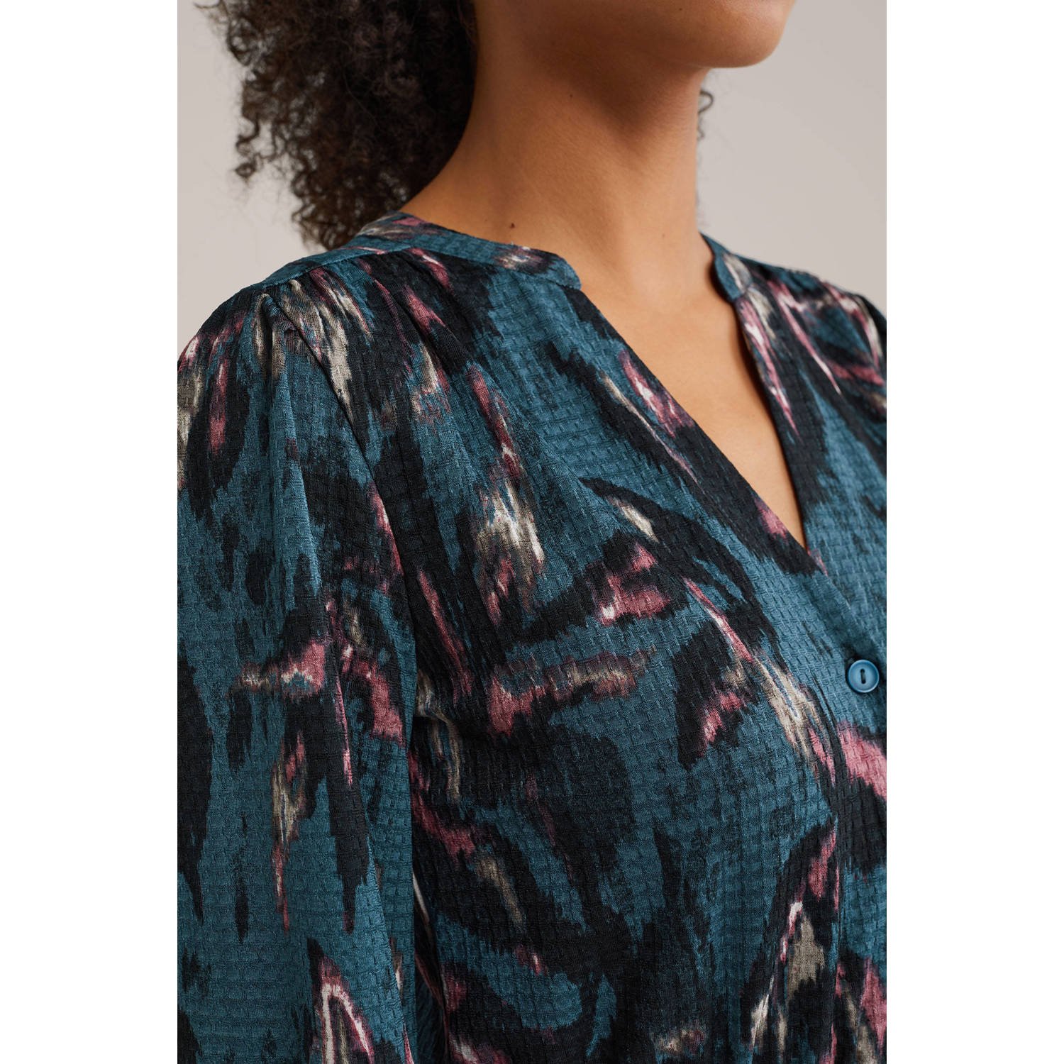 WE Fashion blazerjurk midi jurk blauw