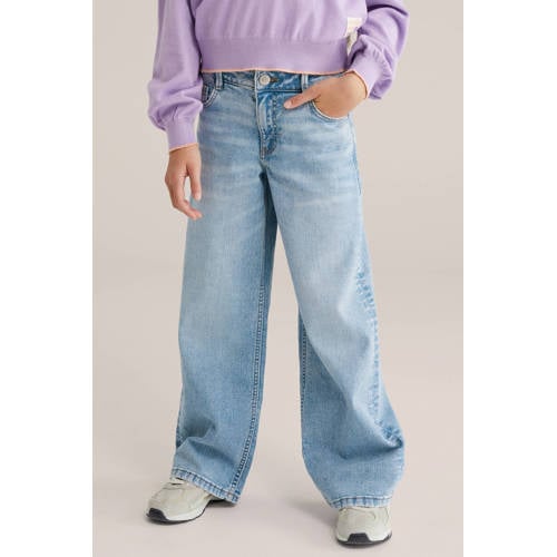 WE Fashion Blue Ridge relaxed straight leg jeans light blue denim afbeelding