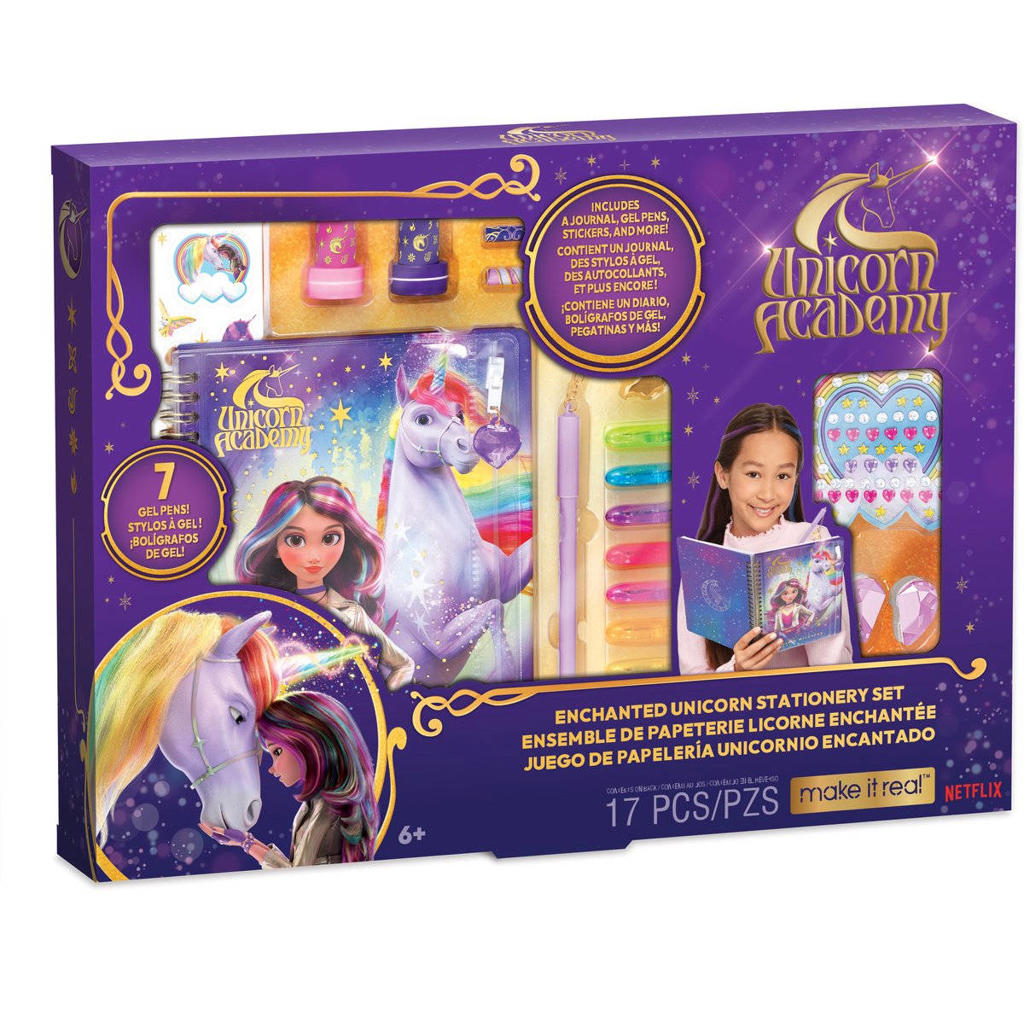 Make it Real Unicorn Academy - Betoverde Unicorn Briefpapier set