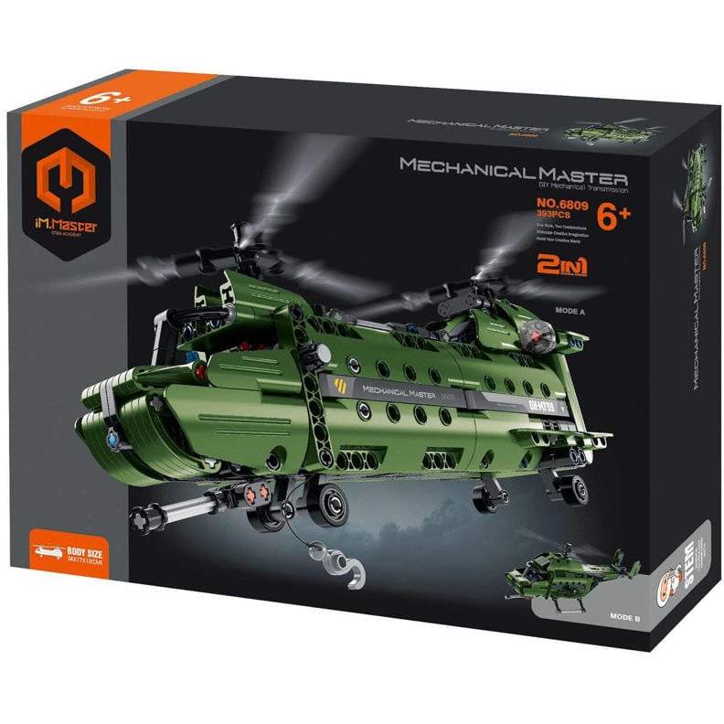 IM MASTER Militair Transport Helikopters 2 in 1 Constructiespeelset im-master-militair-transport-helikopters-2-in-1-constructiespeelset
