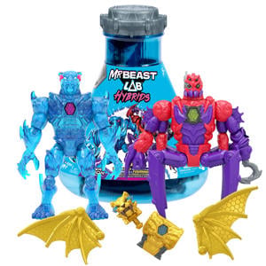 MrBeast - Lab Hybrids Multi Pack SHADOW-WEB vs PLASMA PANTHER - Bouw Jouw Eigen Beest! - Mix & Match Actiefiguren