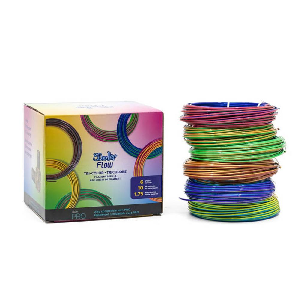 3Doodler Flow navulling voor 3D pen - 6 strengen driekleurig filemant