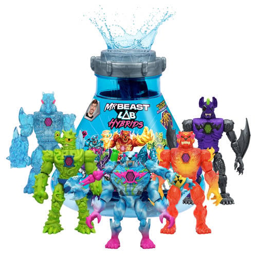 Moose Toys MrBeast Lab Hybrids - Hyper Fusion Serie Mega Pack – 5 Mix & Match Actiefiguren afbeelding