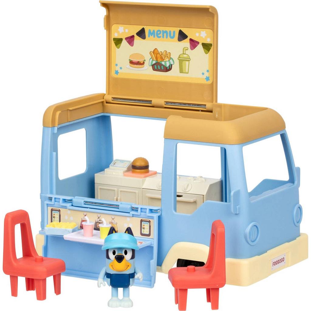 Moose Toys Bluey - Bluey's Foodtruck Chef Bluey - Speelset incl. Bluey speelfiguur en accessoires