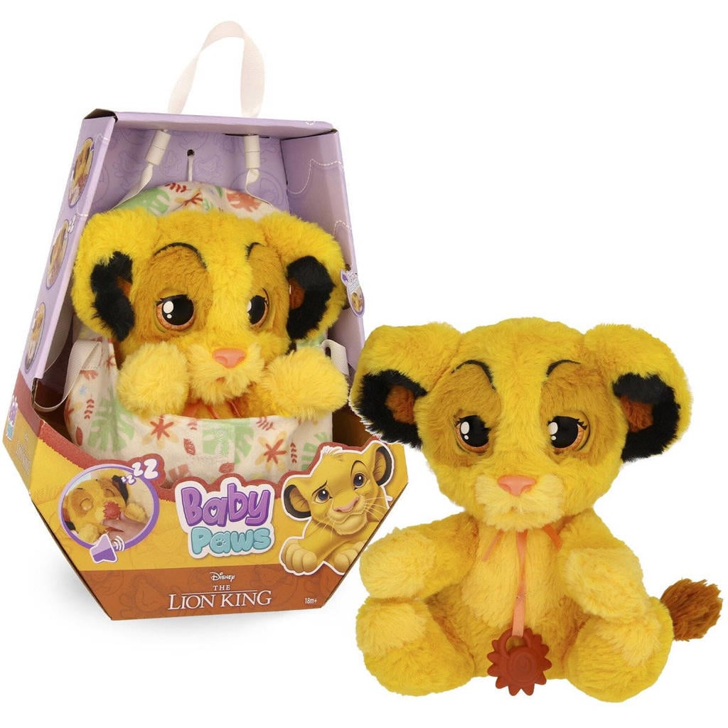 IMC Toys Baby Paws Disney Simba - Interactieve pluchen knuffel