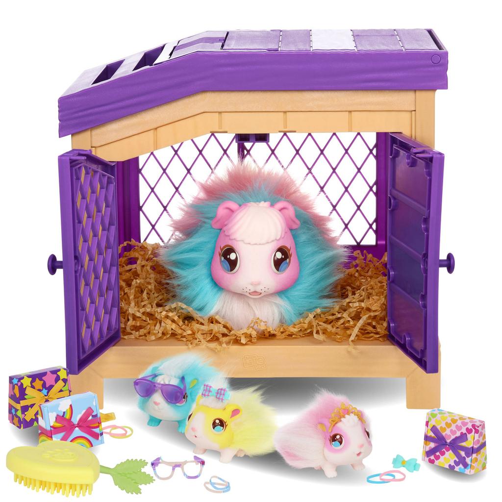 Moose Toys Little Live Pets Mama Surprise Cavia Rainbow - Interactieve knuffel krijgt 3 baby's