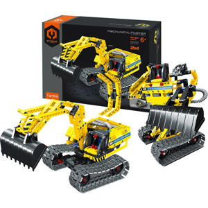 Mechanische 2-in-1 Graafmachine en Robot Constructiespeelset