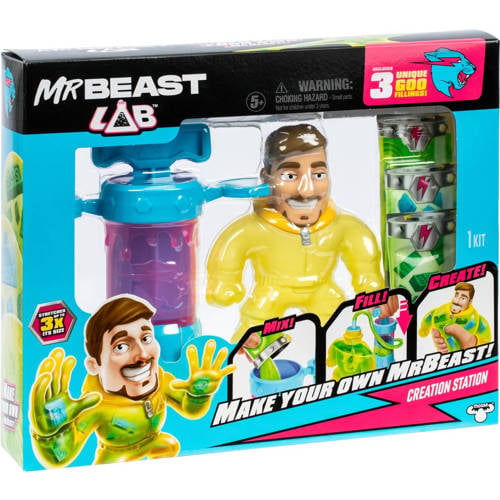 Moose Toys MrBeast Lab Creation Studio - Mix, Vul en Maak de ultieme stretchy MrBeast! afbeelding