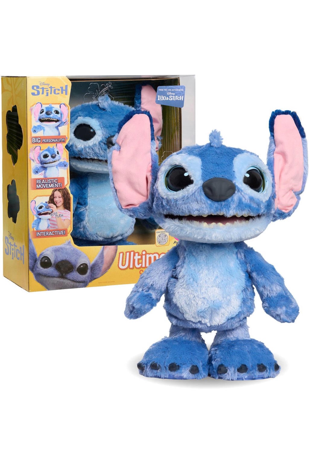 Just Play Disney Stitch - Ultimate Stitch - Interactieve pluchen knuffel - Praat, danst en beweegt