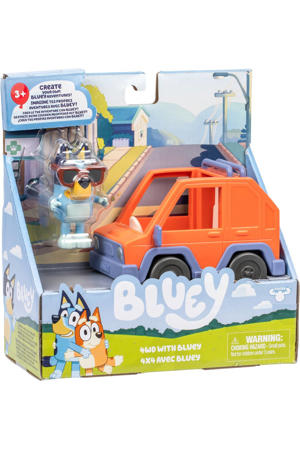  Bluey - 4WD Auto & Bluey speelfiguur - Speelset