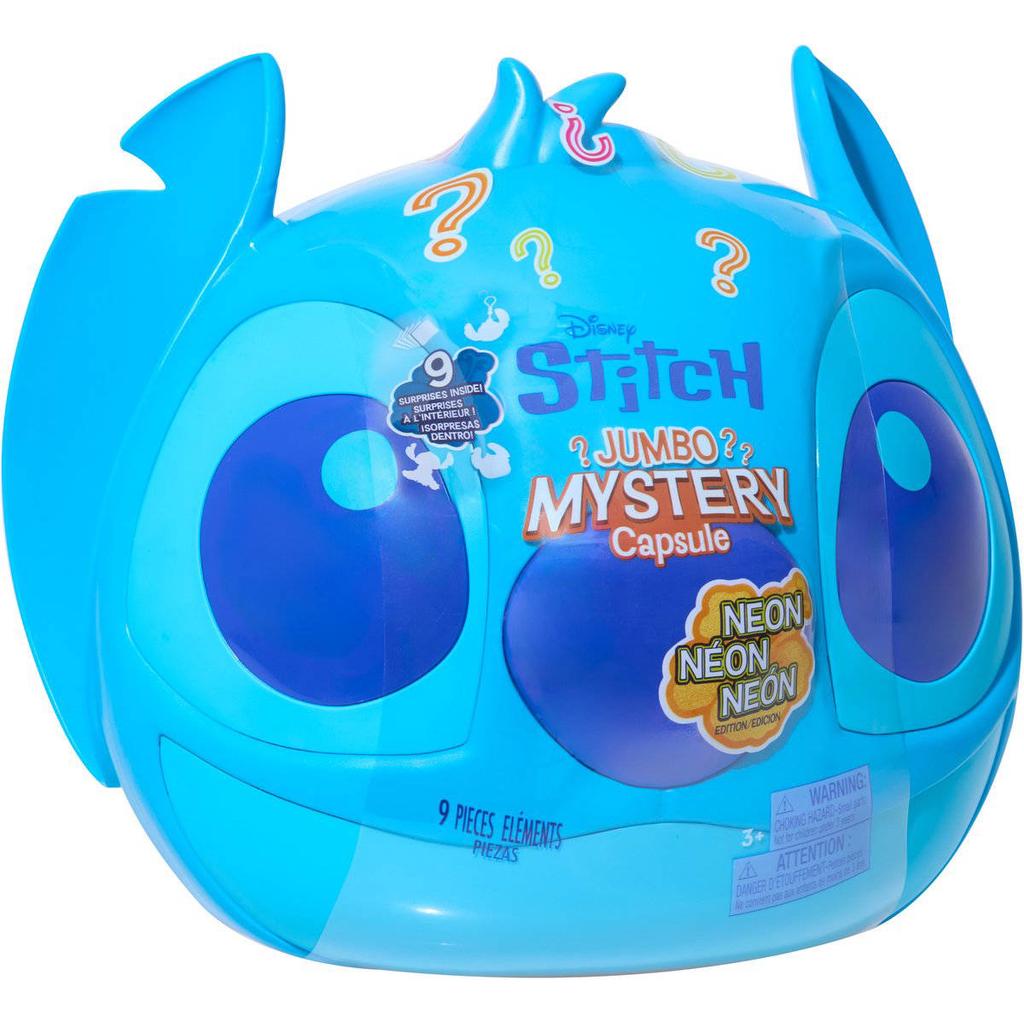 Just Play Disney Stitch - Neon Jumbo Mystery Capsule met 9 verrassingen