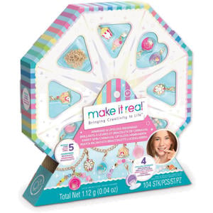 Sweet Spin Carnaval Lipgloss Armbanden Set - Maak 5 armbanden met lipgloss bedels
