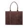 Manfield suede shopper donkerbruin