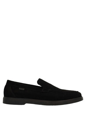 suède loafers zwart