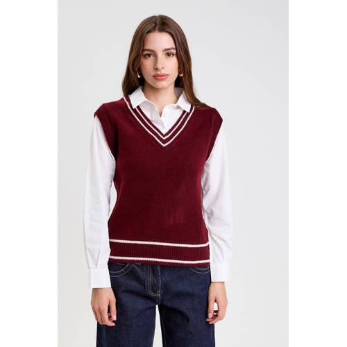 Cache Cache spencer met blouse inzet donkerrood afbeelding
