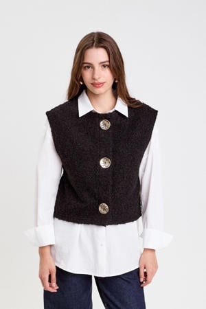 gebreid vest zwart