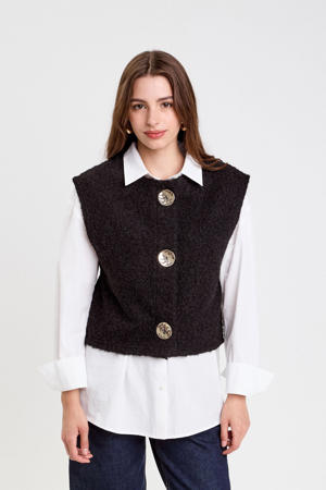 gebreid vest zwart