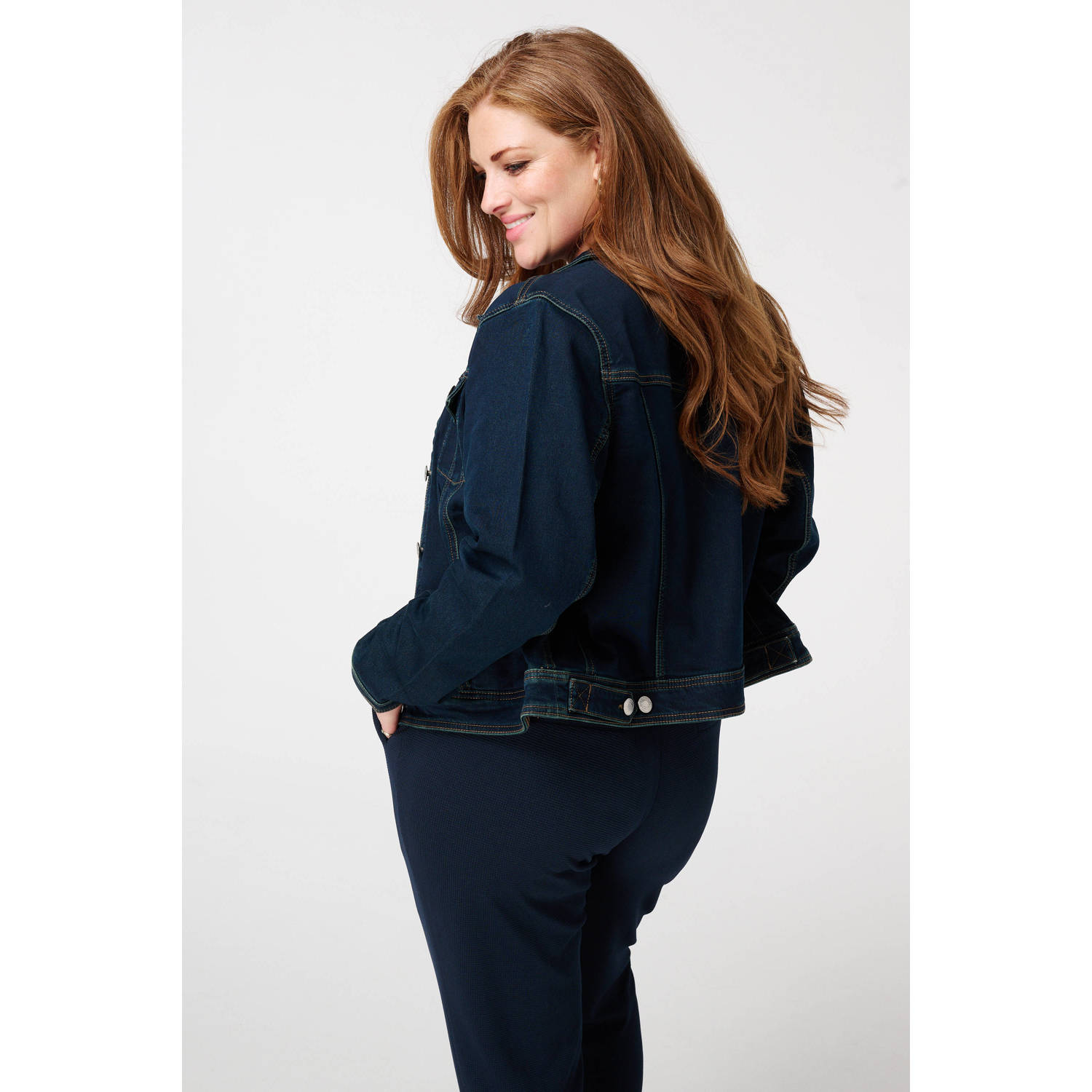 MS Mode spijkerjas dark blue denim