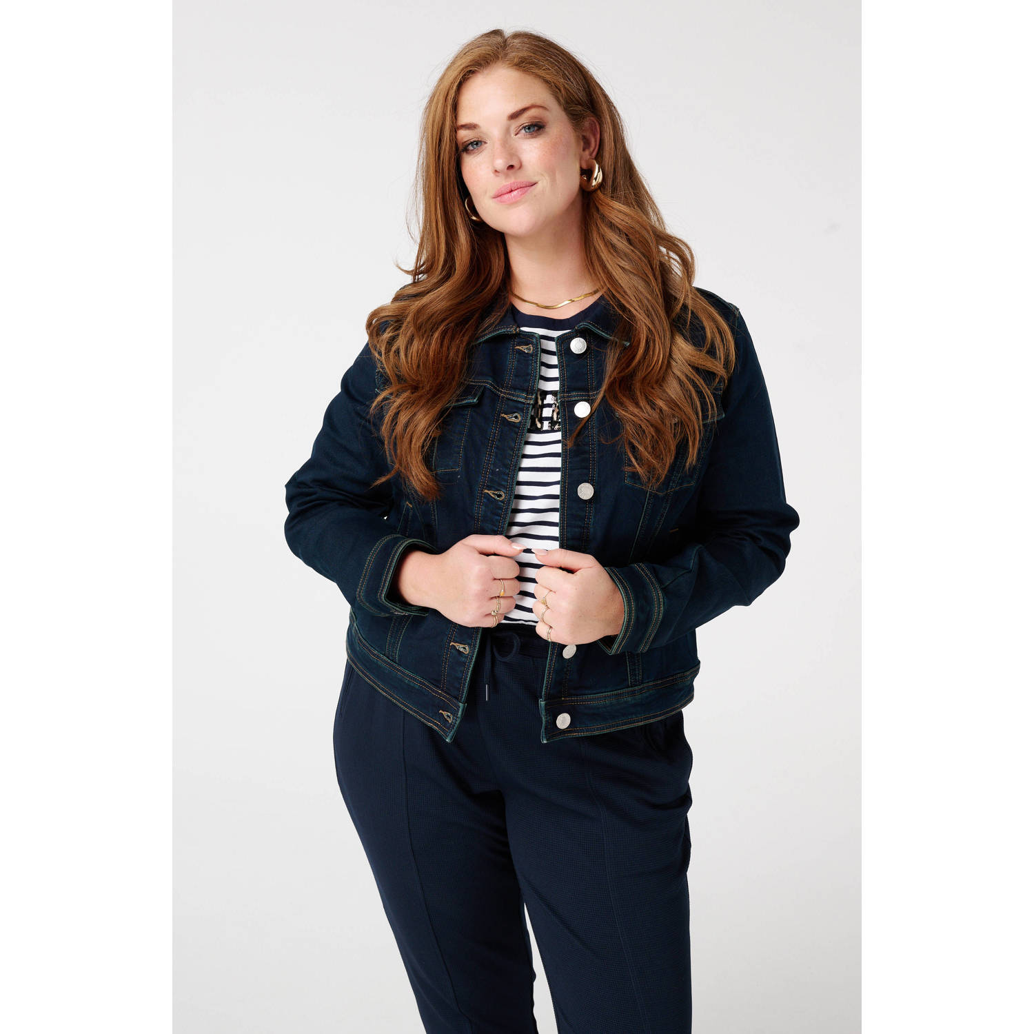 MS Mode spijkerjas dark blue denim