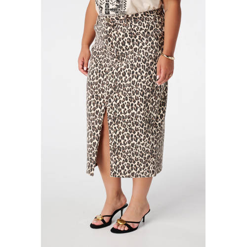MS Mode denim spijkerrok beige afbeelding