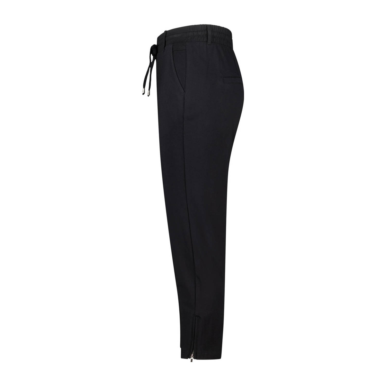 MS Mode slim regular waist broek zwart