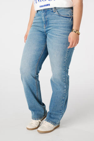 flared jeans medium blue denim