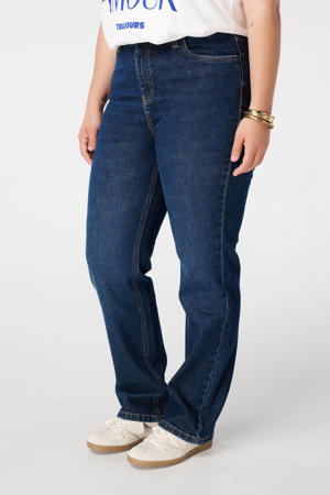 flared jeans dark blue denim