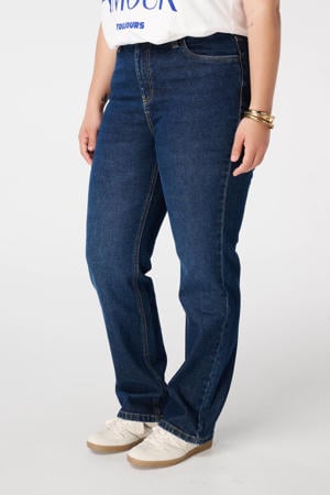 straight jeans dark blue denim