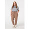 MS Mode slim regular waist broek zand