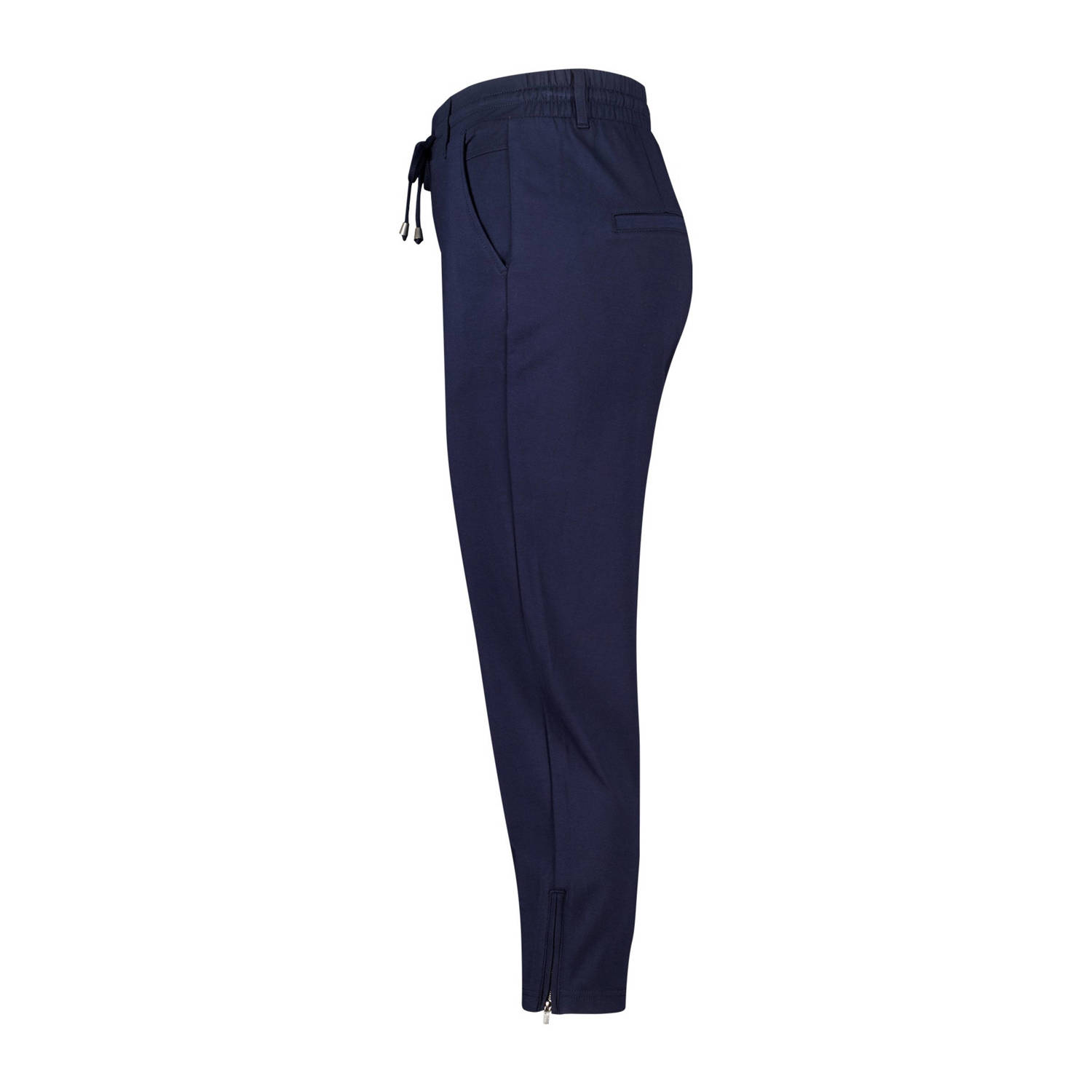 MS Mode slim regular waist broek donkerblauw