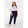 MS Mode slim regular waist broek donkerblauw