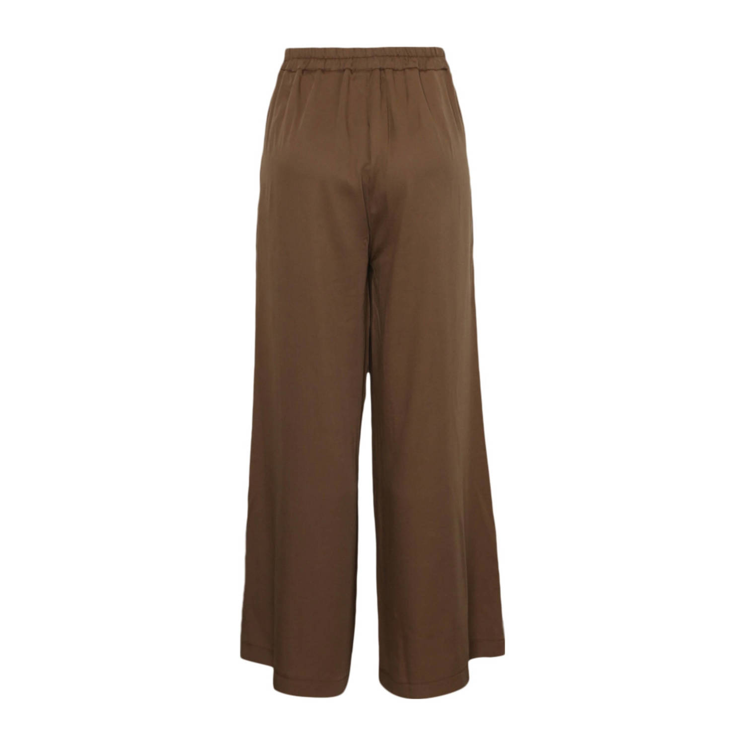 Paprika wide leg high waist broek bruin