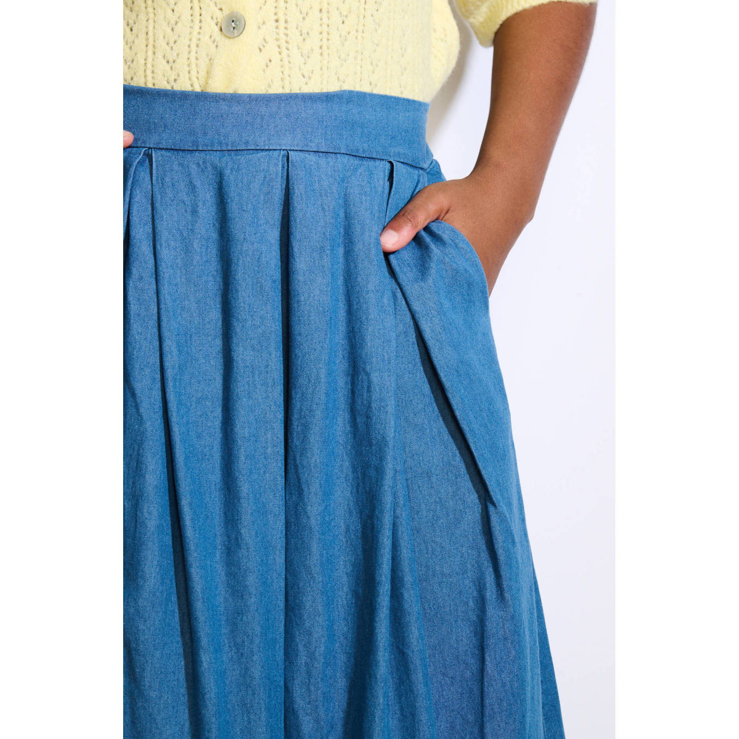 LOLALIZA denim spijkerrok medium blue denim
