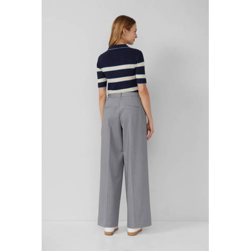 s.Oliver wide leg high waist pantalon grijs afbeelding