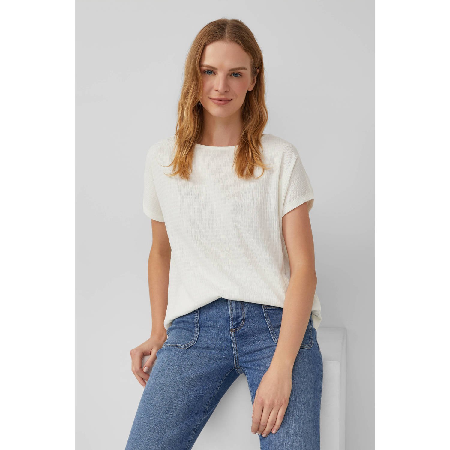 S.Oliver RED LABEL Relaxed fit T-shirt met stretch